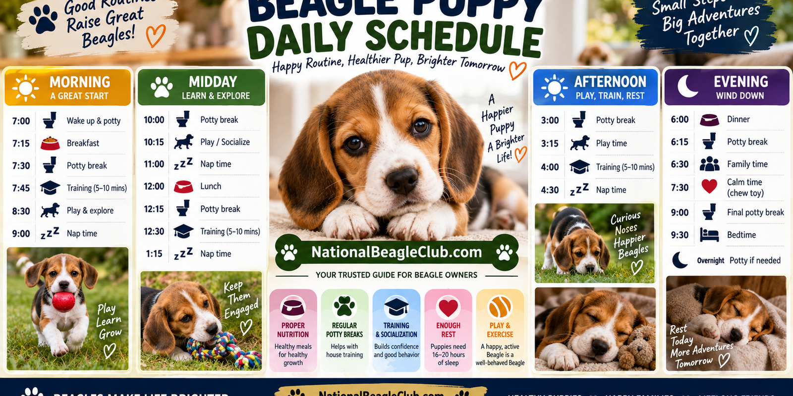 Beagle Puppy Daily Schedule: Feeding, Sleep & Training Beagle Puppy Daily Schedule: Feeding, Sleep & Training