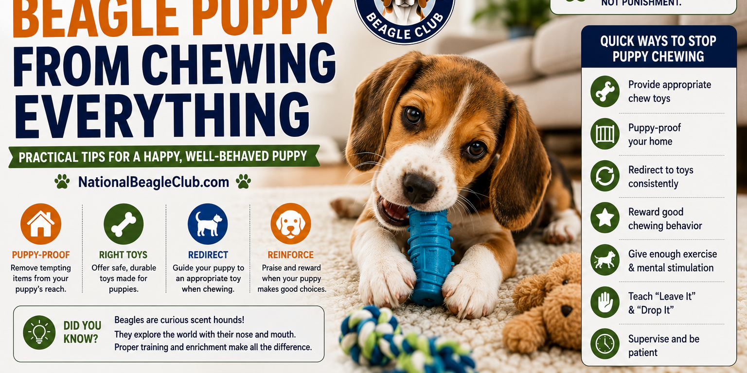 How to Stop a Beagle Puppy From Chewing Everything