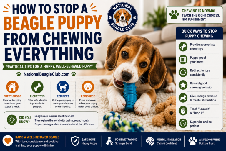 How to Stop a Beagle Puppy From Chewing Everything